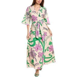 Juan De Dios Womens Teresa Wrap Dress, Purple